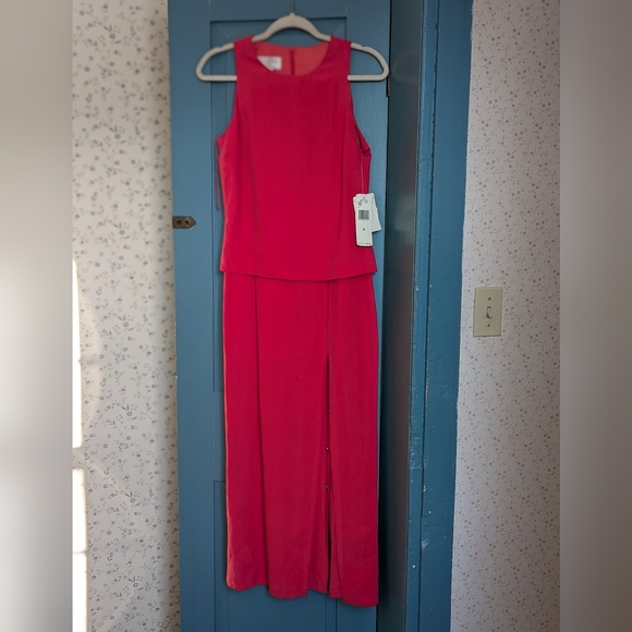 Jones New York Dresses & Skirts - NWT Silk Linen Maxi 8 Dress Fuschia Sleeveless Jones NY Resort Summer Wedding